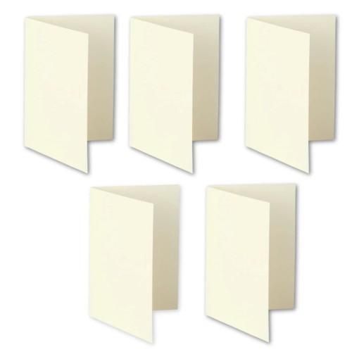 Baza do kartki A5 Kremowa 14,8 x 21cm Rzeczy z Papieru 5 sztuk