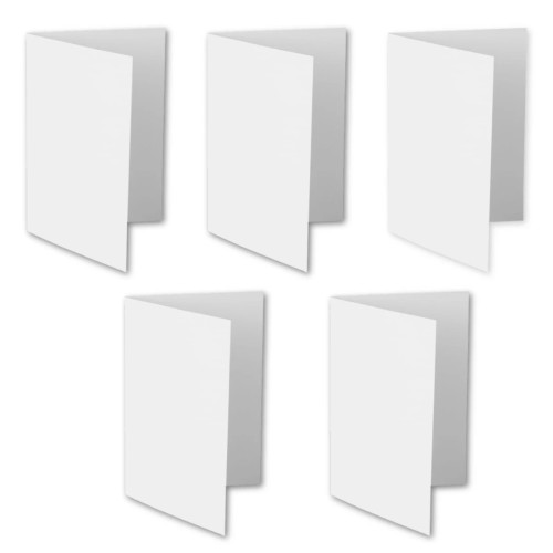 Baza do kartki A5 Biała 14,8 x 21cm Rzeczy z Papieru 5 sztuk