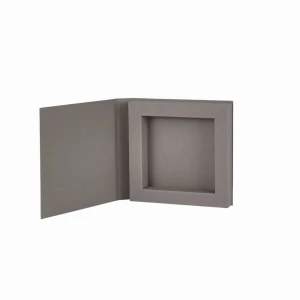 Pudełko Szare Shadow box z okładką Rzeczy z Papieru
