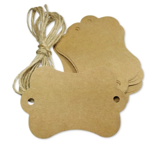 Etykiety Kraft ze sznurkiem 10 sztuk