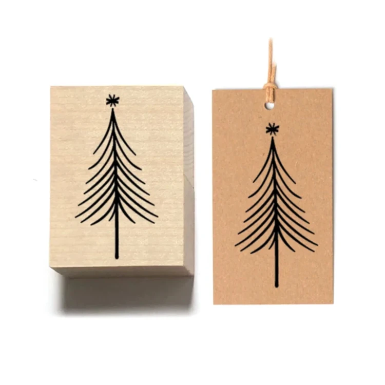 Choinka 02 Stempel drewniany