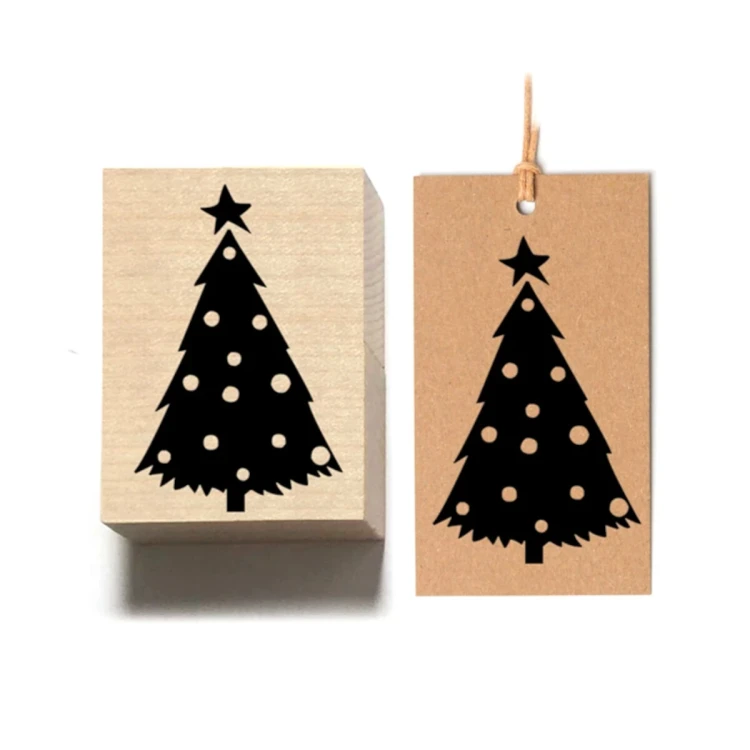 Stempel drewniany Choinka 03