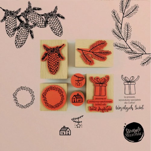 Kolekcja świątecznych stempli