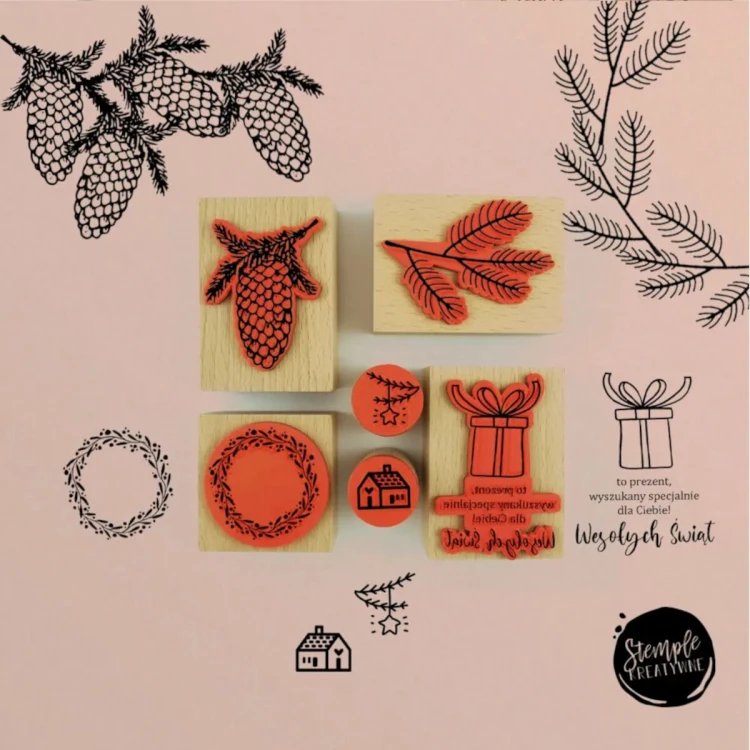 Kolekcja świątecznych stempli