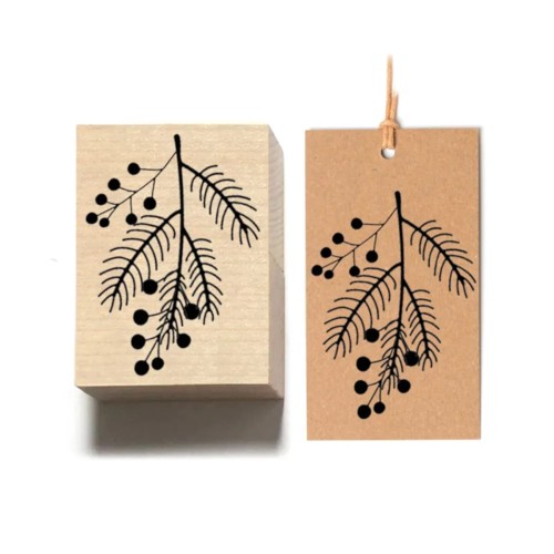 Gałązka 02 Stempel drewniany