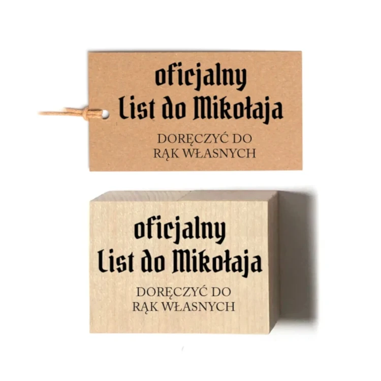 Oficjalny List do Mikołaja Stempel drewniany