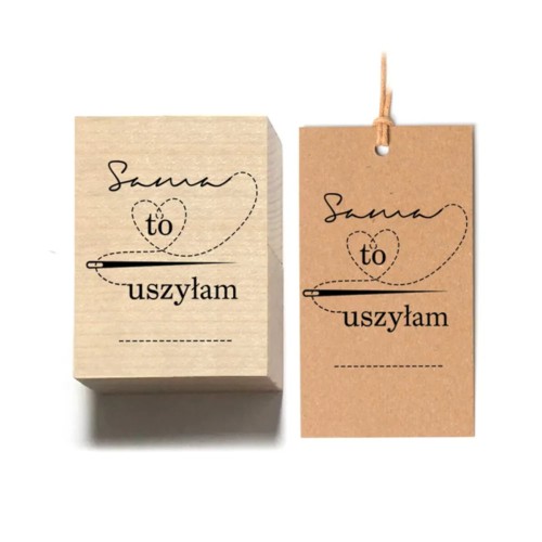 Sama to uszyłam Stempel drewniany