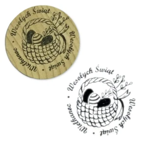 Wielkanocny Koszyczek Stempel drewniany