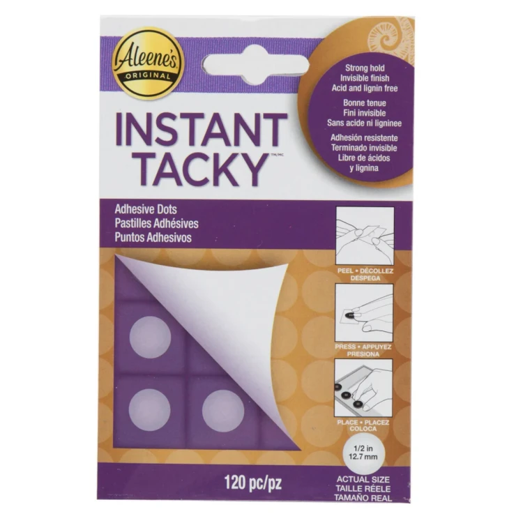 Kropki kleju Aleene's Instant Tacky Glue Dots 12,7 mm 120 sztuk