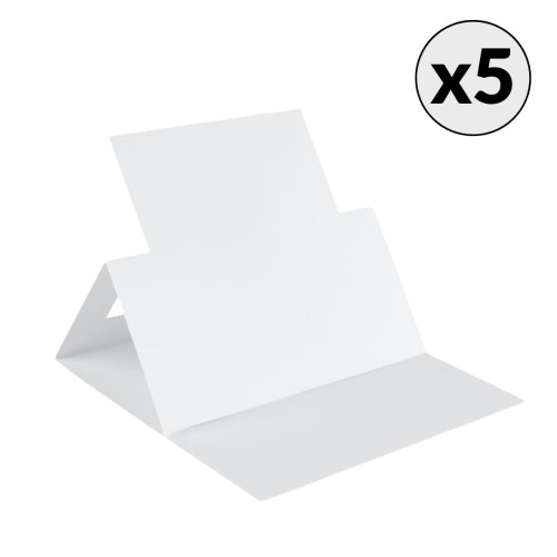 Baza do kartki sztalugowa kwadratowa Biała 14 x 14 cm Rzeczy z Papieru 5 sztuk