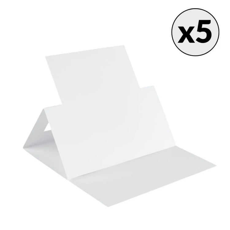 Baza do kartki sztalugowa kwadratowa Biała 14 x 14 cm Rzeczy z Papieru 5 sztuk