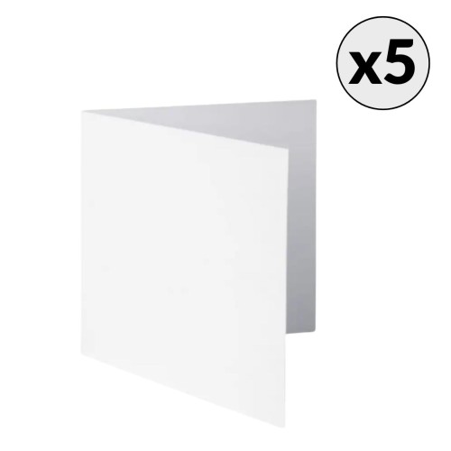Baza do kartki Kwadrat Biała 14 x 14 cm Rzeczy z Papieru 5 sztuk