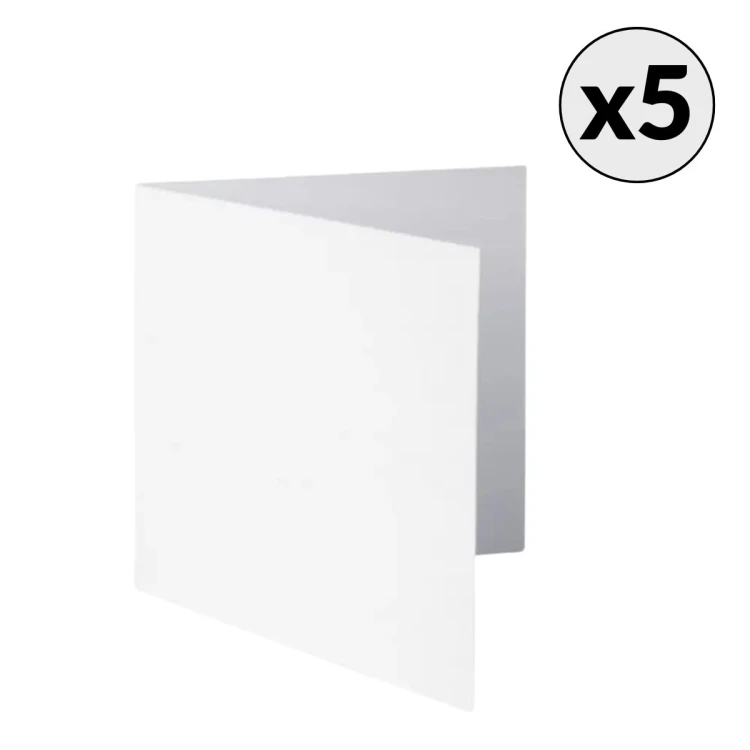 Baza do kartki Kwadrat Biała 14 x 14 cm Rzeczy z Papieru 5 sztuk
