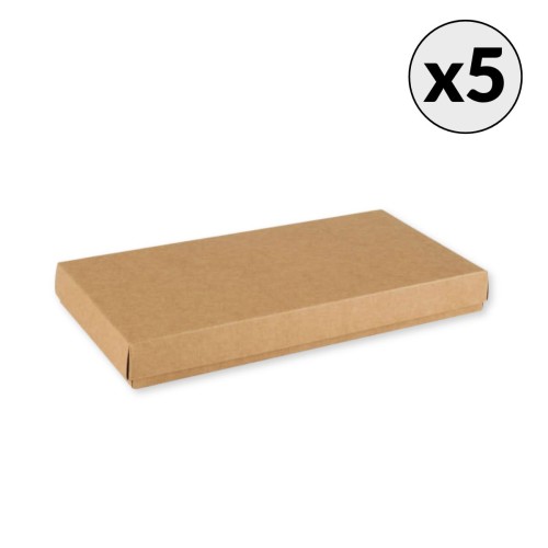 Pudełko pełne DL Kraft niskie 11 x 22 cm Rzeczy z Papieru 5 sztuk