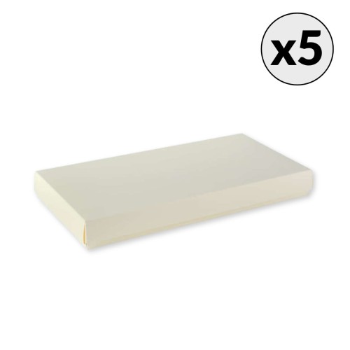 Pudełko pełne DL Kremowe niskie 11 x 22 cm Rzeczy z Papieru 5 sztuk