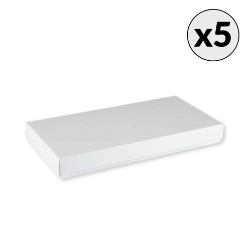Pudełko pełne DL Białe niskie 11 x 22 cm Rzeczy z Papieru 5 sztuk