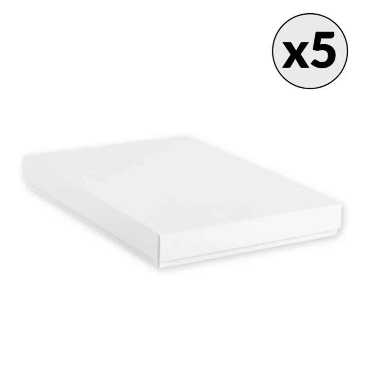 Pudełko pełne A5 Białe niskie 15,8 x 22 cm Rzeczy z Papieru 5 sztuk