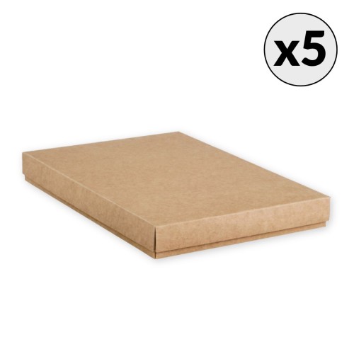 Pudełko pełne A5 Kraft niskie 15,8 x 22 cm Rzeczy z Papieru 5 sztuk