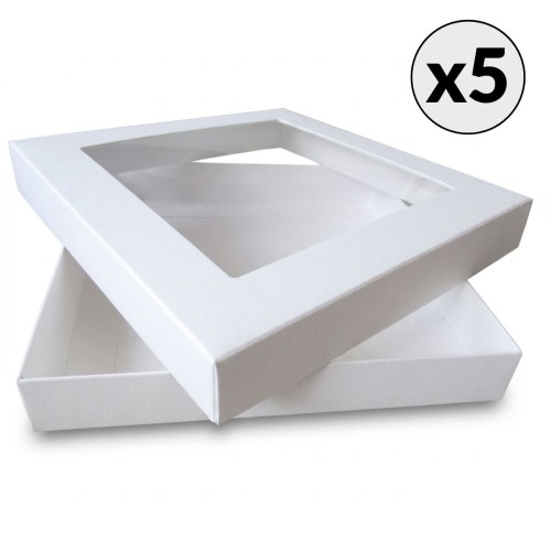 Pudełko na kartkę kwadratowe Eco Scrapbooking Białe 16 x 16 x 2,5 cm 5 sztuk