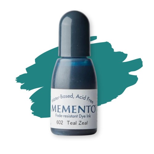 Tsukineko Memento Ink Refill 15ml Teal Zeal – uzupełniacz tuszu