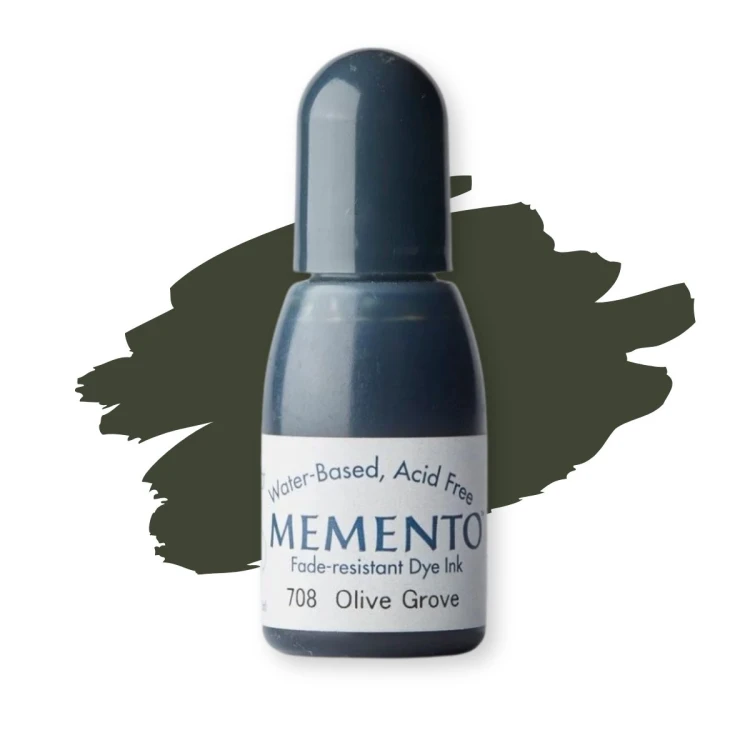 Tsukineko Memento Ink Refill 15ml Olive Grove – uzupełniacz tuszu