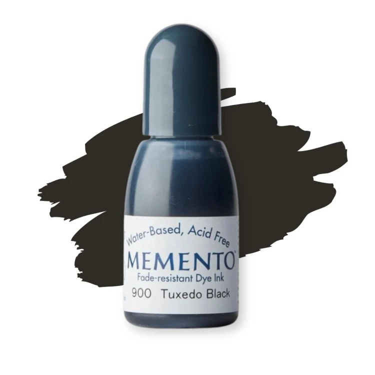 Tsukineko Memento Ink Refill 15ml Tuxedo Black – uzupełniacz tuszu