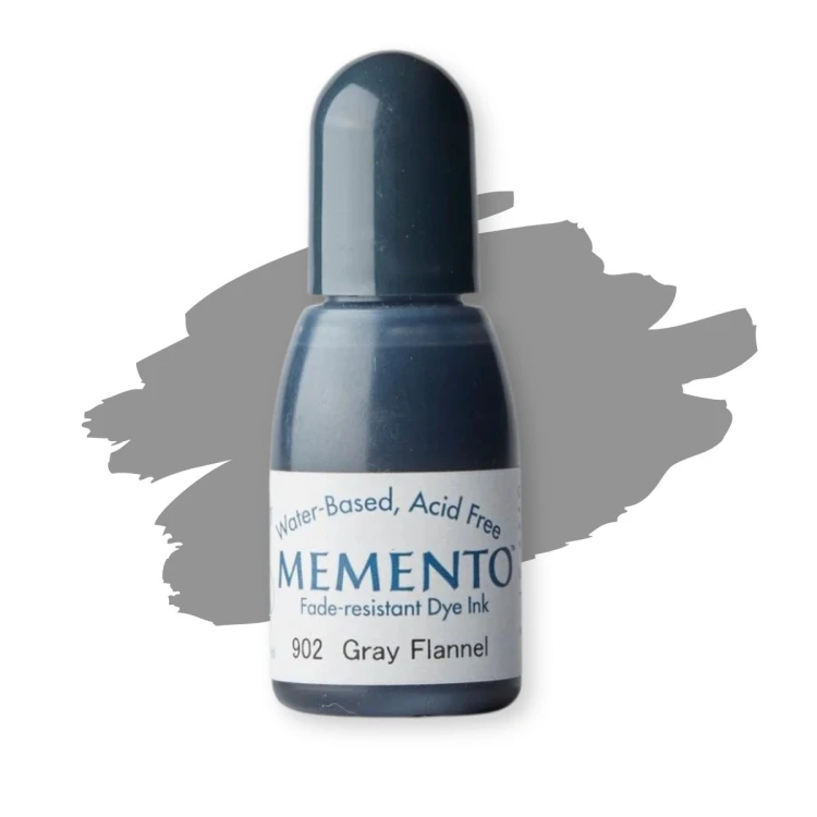 Tsukineko Memento Ink Refill 15ml Gray Flannel – uzupełniacz tuszu