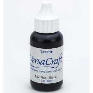 Reinker do tuszu do tkanin VersaCraft Real Black 30 ml – Tsukineko