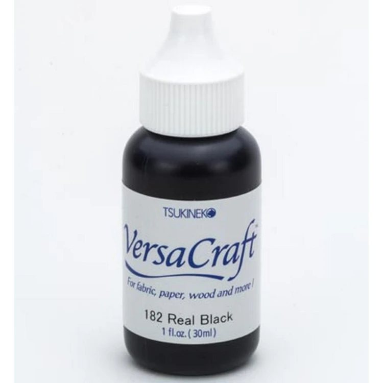 Reinker do tuszu do tkanin VersaCraft Real Black 30 ml