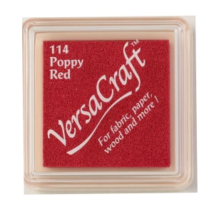 Poduszka z tuszem do tkanin VersaCraft Small Poppy Red – Tsukineko