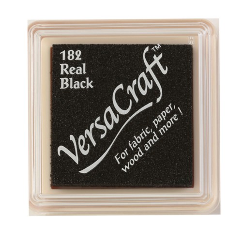 Poduszka z tuszem do tkanin VersaCraft Small Real Black