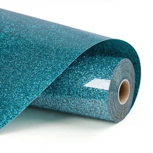 Folia termotransferowa LOKLiK Brokat – jasnoniebieska – 30,5 x 90 cm