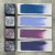 Cztery kolory tuszu Distress Mini Oxide z zestawu Kit 5: Prize Ribbon, Shaded Lilac, Seedless Preserves i Villainous Potion ułożone razem