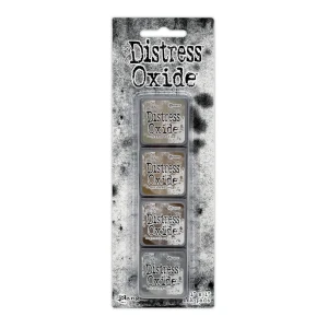 Zestaw tuszów Ranger Distress Mini Oxide Ink Kit 12 Tim Holtz 4 tusze
