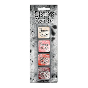 Zestaw tuszów Ranger Distress Mini Oxide Ink Kit 13 Tim Holtz 4 tusze