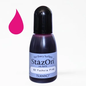 Tusz uzupełniający Tsukineko StazOn Fuchsia Pink 15 ml