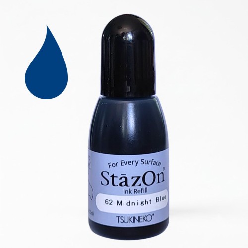 Tusz uzupełniający Tsukineko StazOn Midnight Blue 15 ml