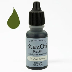 Tusz uzupełniający Tsukineko StazOn Olive Green 15 ml