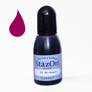 Tusz uzupełniający Tsukineko StazOn Bordeaux 15 ml