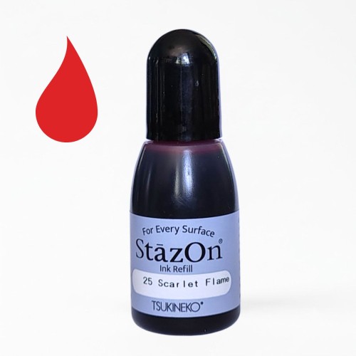 Tusz uzupełniający Tsukineko StazOn Scarlet Flame 15 ml