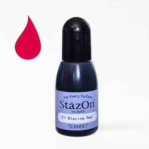 Tusz uzupełniający Tsukineko StazOn Blazing Red 15 ml