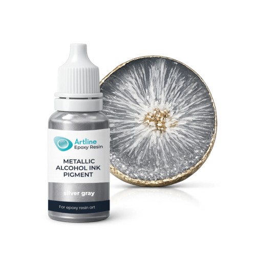 Metaliczny tusz alkoholowy Artline Srebrno-Szary 10 ml