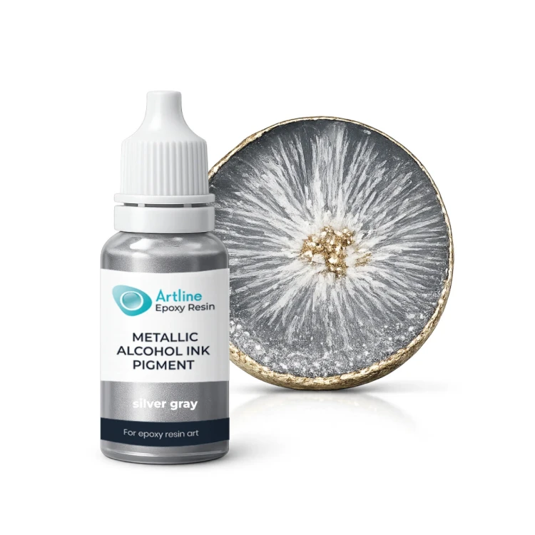 Metaliczny tusz alkoholowy Artline Srebrno-Szary 10 ml