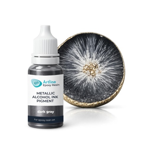 Metaliczny tusz alkoholowy Artline Ciemnoszary 10 ml
