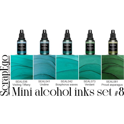 Zestaw tuszów alkoholowych mini 5 x 5ml ScrapEgo nr 8