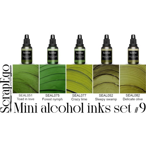 Zestaw tuszów alkoholowych mini 5 x 5ml ScrapEgo nr 9