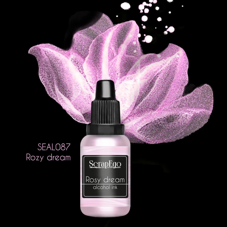Tusz alkoholowy kameleonowe Rosy dream ScrapEgo 15 ml
