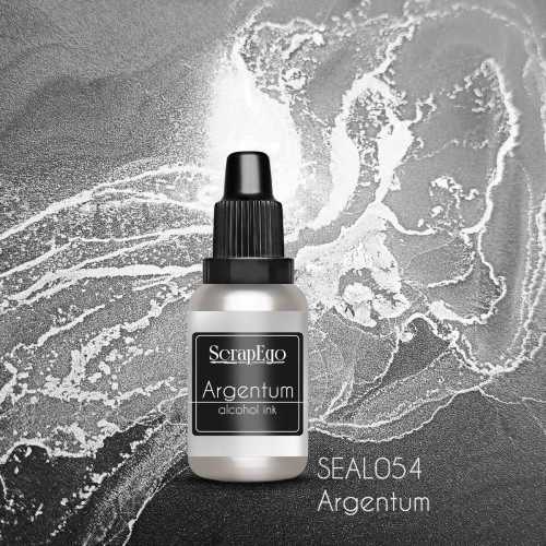 Tusz alkoholowy metaliczny Argentum ScrapEgo 15 ml