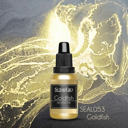 Tusz alkoholowy metaliczny Goldfish ScrapEgo 15 ml