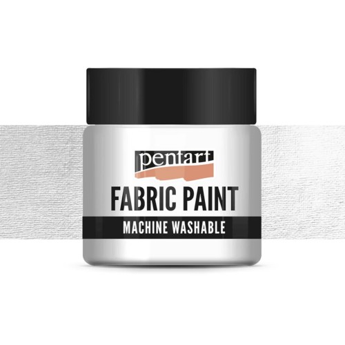 Farba do tkanin Pentart perłowa biała 50 ml
